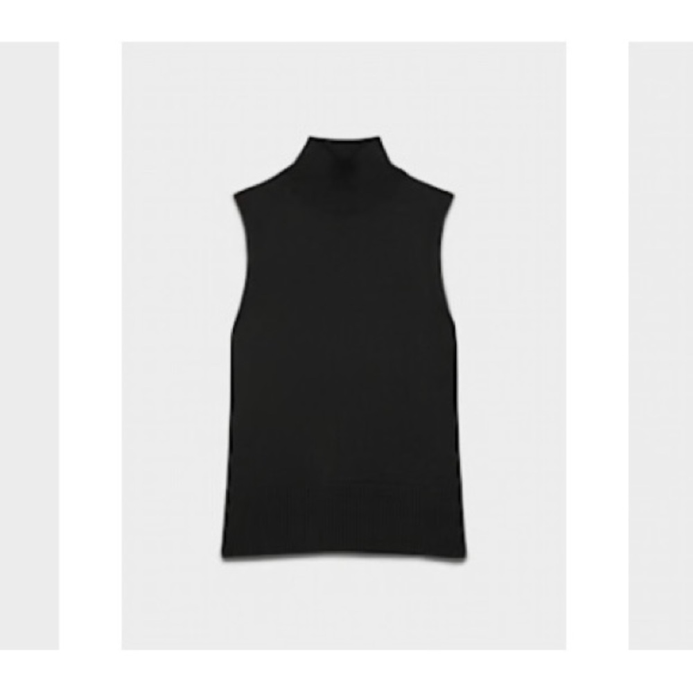 Aritzia Black Sleeveless Turtleneck Sweater